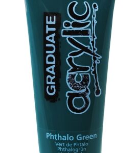 daler rowney graduate pintura acrilica tubo de plastico 120ml color verde ftalo