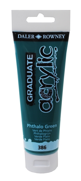 daler rowney graduate pintura acrilica tubo de plastico 120ml color verde ftalo