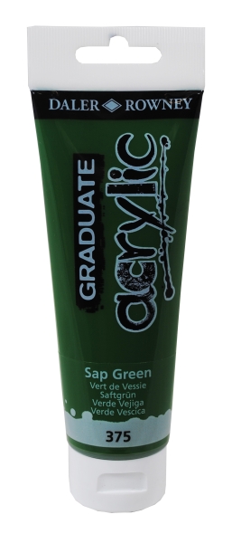 daler rowney graduate pintura acrilica tubo de plastico 120ml color verde vejiga
