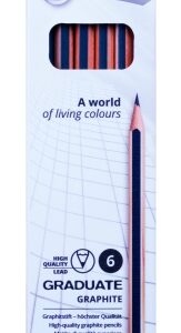 lyra graduate technical pack de 6 lapices de grafito graduaciones surtidas color negro