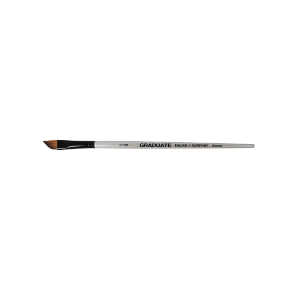 daler rowney graduate pincel multitecnica pelo sintetico mango corto corte espada 1/4"