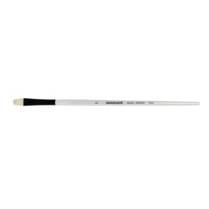 daler rowney graduate pincel para oleo pelo de cerda natural mango largo bright n°6