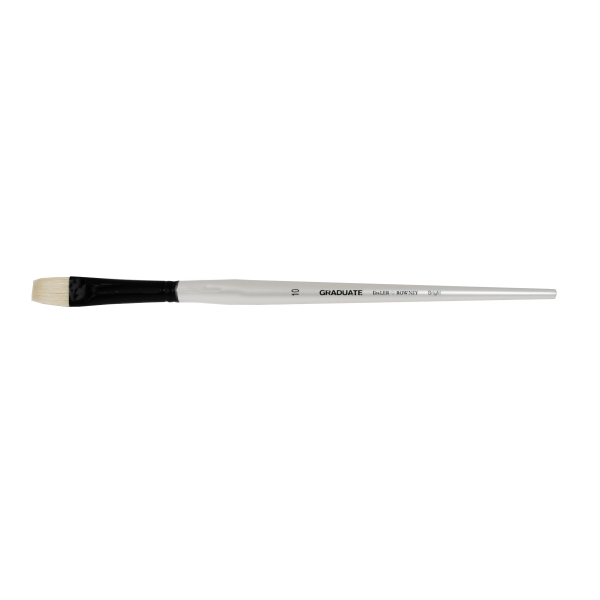 daler rowney graduate pincel para oleo pelo de cerda natural mango largo bright n°10