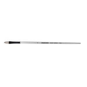 daler rowney graduate pincel para oleo pelo de cerda natural mango largo lengua de gato n°4