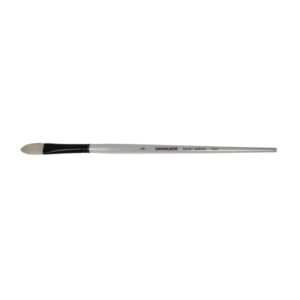 daler rowney graduate pincel para oleo pelo de cerda natural mango largo lengua de gato n°8