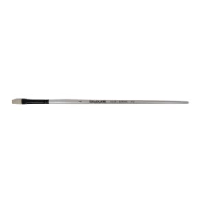 daler rowney graduate pincel para oleo pelo de cerda natural mango largo plano n° 4
