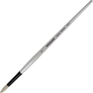 daler rowney graduate pincel para oleo pelo de cerda natural mango largo redondo n°6