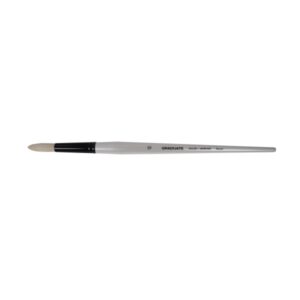 daler rowney graduate pincel para oleo pelo de cerda natural mango largo redondo n°10