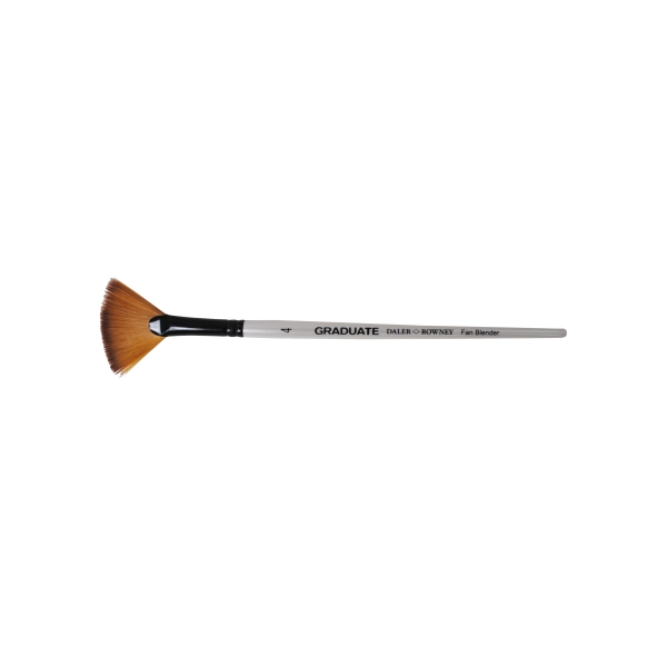 daler rowney graduate pincel multitecnica pelo sintetico mango corto abanico nº 4