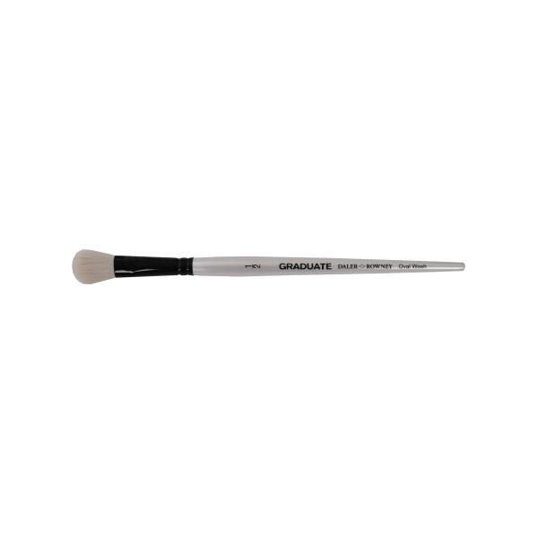 daler rowney graduate pincel acuarela pelo de cabra natural mango corto oval lavis 1/2"
