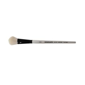 daler rowney graduate pincel acuarela pelo de cabra natural mango corto oval lavis 3/4"