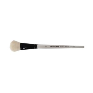 daler rowney graduate pincel acuarela pelo de cabra natural mango corto oval lavis 1"