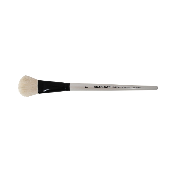 daler rowney graduate pincel acuarela pelo de cabra natural mango corto oval lavis 1"