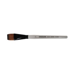 daler rowney graduate pincel multitecnica pelo sintetico mango corto plano lavis 1"
