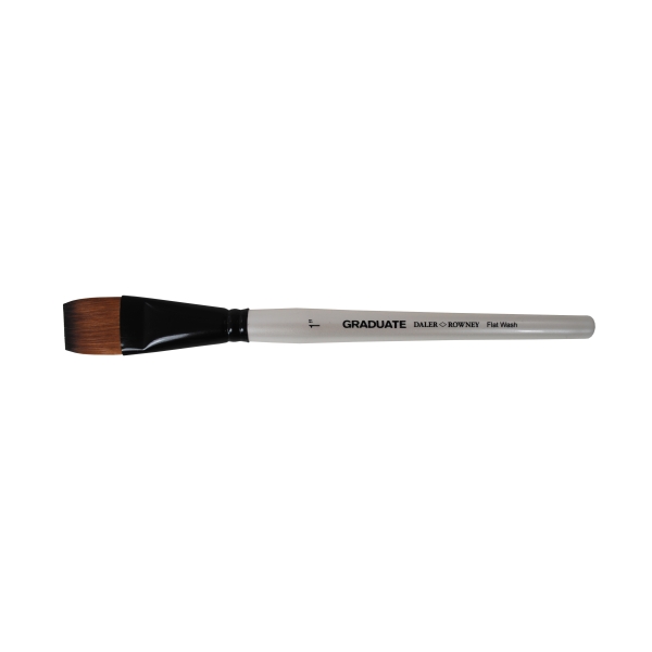 daler rowney graduate pincel multitecnica pelo sintetico mango corto plano lavis 1"