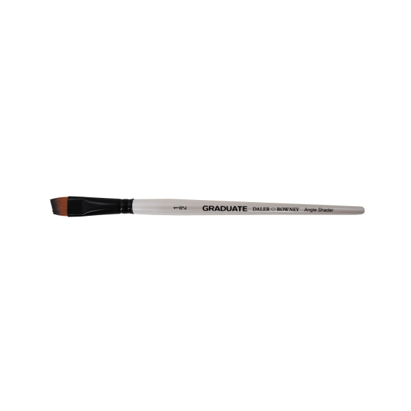 daler rowney graduate pincel multitecnica pelo sintetico mango corto sombreador angular 1/2"