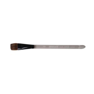 daler rowney graduate pincel acuarela mezcla de pelo de pony y sintetico mango corto plano lavis 3/4"