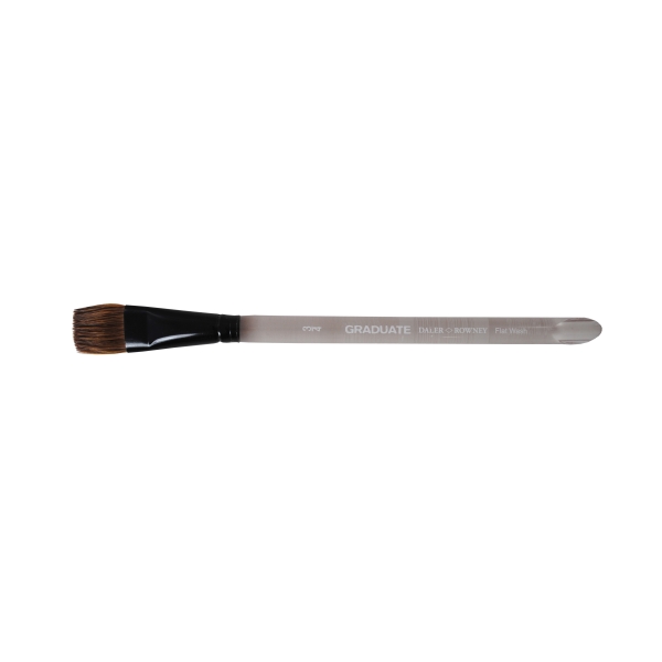 daler rowney graduate pincel acuarela mezcla de pelo de pony y sintetico mango corto plano lavis 3/4"
