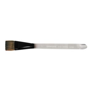 daler rowney graduate pincel acuarela mezcla de pelo de pony y sintetico mango corto plano lavis 1"