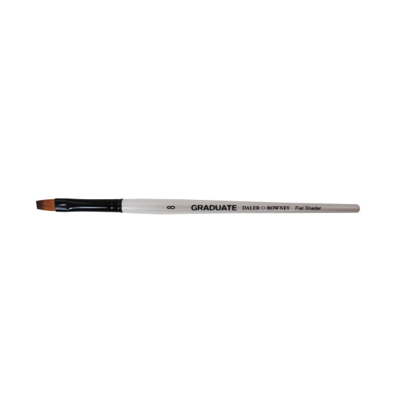 daler rowney graduate pincel acuarela pelo sintetico mango corto plano sombreador nº8
