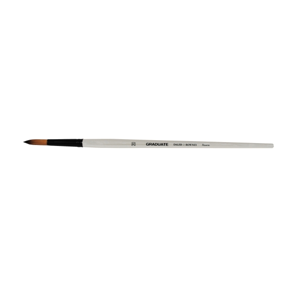 daler rowney graduate pincel multitecnica pelo sintetico mango largo redondo, nº20