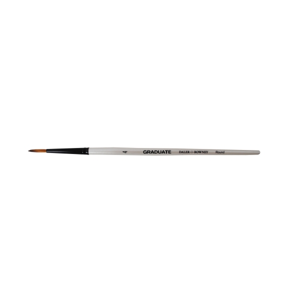 daler rowney graduate pincel multitecnica pelo sintetico mango corto redondo nº 4
