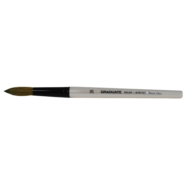 daler rowney graduate pincel acuarela mezcla de pelo de pony y sintetico mango corto redondo lavis nº26