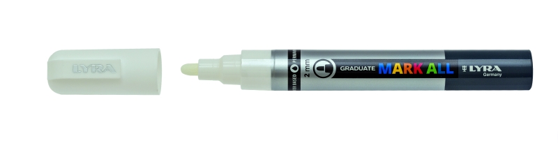 lyra mark all rotulador permanente multisuperficie punta redonda 2mm color blanco