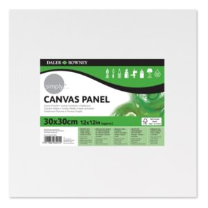 daler rowney simply carton entelado 250g 30x30cm imprimacion triple grano medio 100% algodon sin acido 250g color blanco