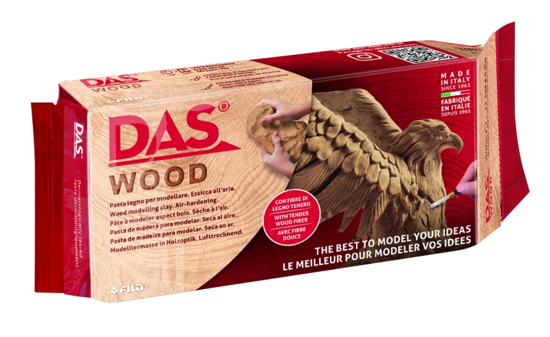 das wood pasta de madera 350g con tiernas fibras de madera a base de agua testado dermatologicamente color marron
