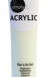 daler rowney simply pintura acrilica tubo de plastico 75ml brilla en la oscuridad color fosforescente