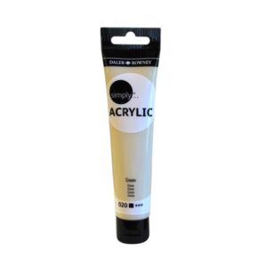daler rowney simply pintura acrilica tubo de plastico 75ml color crema