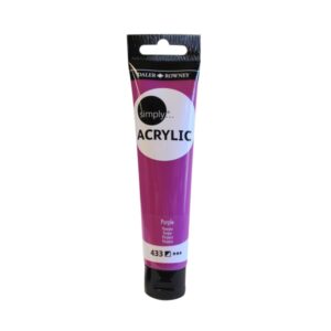 daler rowney simply pintura acrilica tubo de plastico 75ml color lila