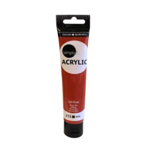 daler rowney simply pintura acrilica tubo de plastico 75ml color marron claro
