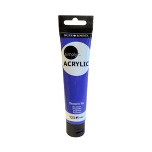 daler rowney simply pintura acrilica tubo de plastico 75ml color ultramarino