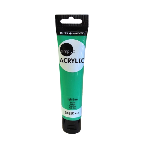 daler rowney simply pintura acrilica tubo de plastico 75ml color verde claro