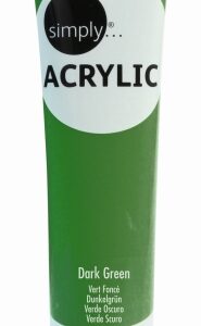 daler rowney simply pintura acrilica tubo de plastico 75ml color verde oscuro