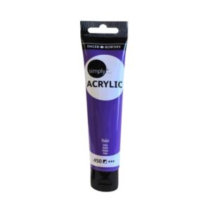 daler rowney simply pintura acrilica tubo de plastico 75ml color violeta