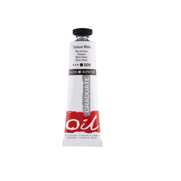 daler rowney graduate pintura al oleo tubo de aluminio 38ml color blanco titanio