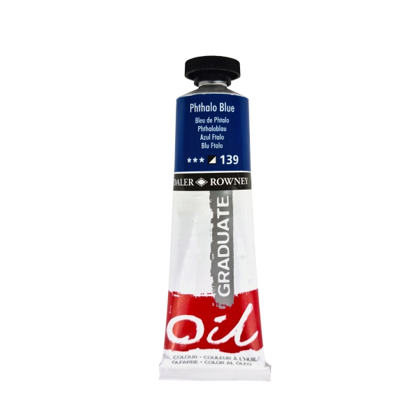 daler rowney graduate pintura al oleo tubo de aluminio 38ml color azul ftalo
