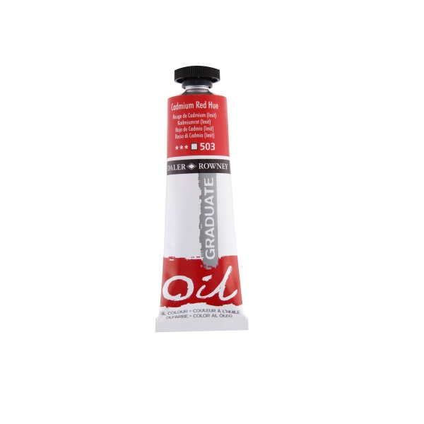 daler rowney graduate pintura al oleo tubo de aluminio 38ml color rojo de cadmio