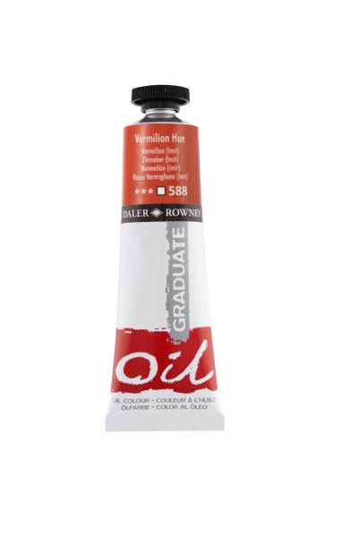 daler rowney graduate pintura al oleo tubo de aluminio 38ml color bermellon