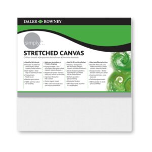 daler rowney simply bastidor entelado 10x10cm imprimacion triple grano medio 100% algodon sin acido 250g color blanco