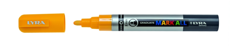 lyra mark all rotulador permanente multisuperficie punta redonda 2mm color amarillo