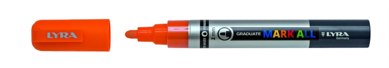 lyra mark all rotulador permanente multisuperficie punta redonda 2mm color naranja