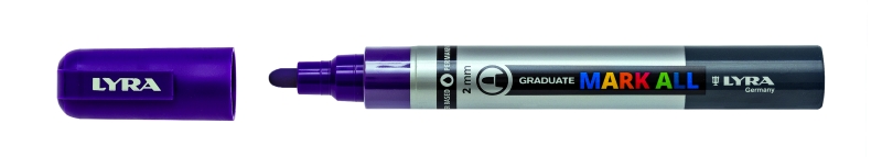 lyra mark all rotulador permanente multisuperficie punta redonda 2mm color violeta