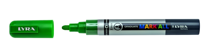 lyra mark all rotulador permanente multisuperficie punta redonda 2mm color verde vejiga