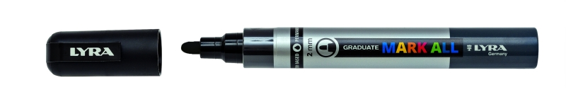 lyra mark all rotulador permanente multisuperficie punta redonda 2mm color negro