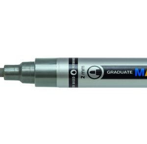 lyra mark all rotulador permanente multisuperficie punta redonda 2mm color plata