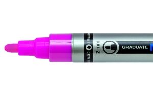 lyra mark all rotulador permanente multisuperficie punta redonda 2mm color rosa neon